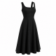 Midi Black Sleeveless Women's Dress