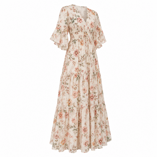 Floral Boho Women's Maxi Dress