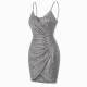 Grey Sequin Party Dress