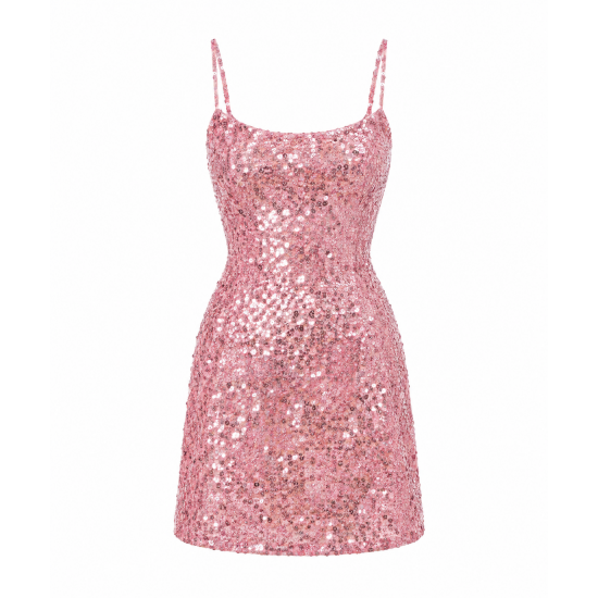 Pink Sequin Women's Dress