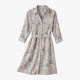 Collared Pockets Button Floral Shirt Dress