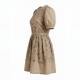 Beige Multicoloured Small Embroidered Dress