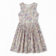 Sleeveless Pleated Floral Jersey Women's Dress