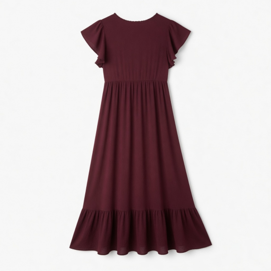 Burgundy Summer Women's Maxi Dress