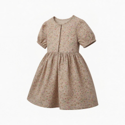 Beige Multicoloured Small Dress