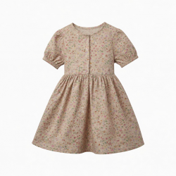 Beige Multicoloured Small Dress