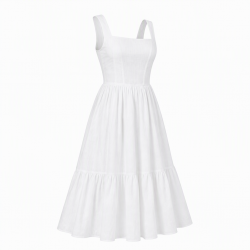 White Sleeveless Women's Dress