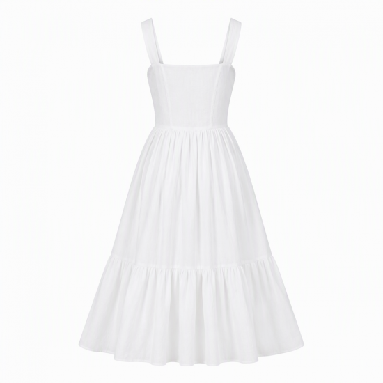 White Sleeveless Women's Dress