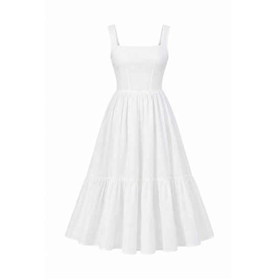 White Sleeveless Women's Dress