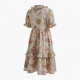 Ruffled Floral Boho Beach Women's Dress
