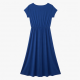 Royal Blue Jersey Summer Women's Maxi Dress
