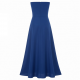 Royal Blue Strapless Summer Women's Maxi Dress