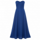 Royal Blue Strapless Summer Women's Maxi Dress