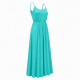 Turquoise Jersey Summer Women's Maxi Dress