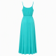 Turquoise Jersey Summer Women's Maxi Dress