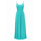Turquoise Jersey Summer Women's Maxi Dress