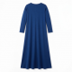 Royal Blue Long Sleeve Jersey Women's Maxi Dress