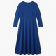 Plus Size Royal Blue Long Sleeve Jersey Women's Maxi Dress