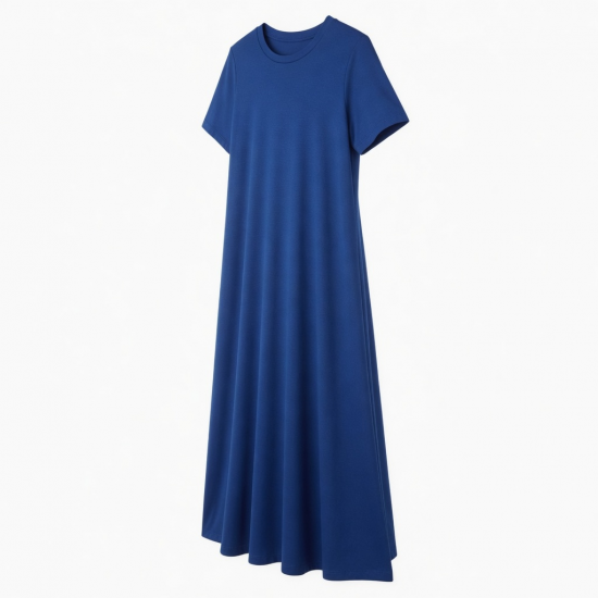 Royal Blue Jersey Women's Maxi Dress