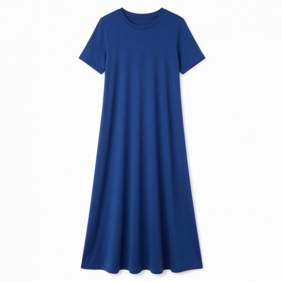 Royal Blue Jersey Women's Maxi Dress