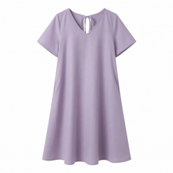 V-Neck A-Line Loose Fit Summer Women's Dress