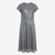 Grey Sequin Silk Dress