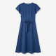 Blue Wrap Midi Dress