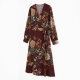 Wrap Floral Autumn Winter Dress