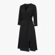 Black Wrap Midi Dress