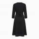 Black Wrap Midi Dress