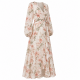 Long Sleeve Wrap Floral Boho Maxi Dress