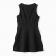 Black V-Neck Sleeveless Mini Dress