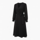 Black Long Sleeve Wrap Dress