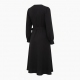 Black Long Sleeve Wrap Dress