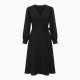 Black Long Sleeve Wrap Dress