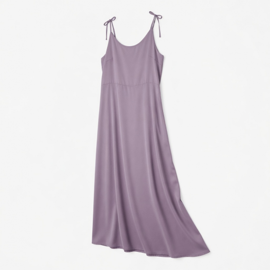 Scoop Neck Strappy Sleeveless Polyester Women's Maxi Dress