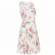 Round Neck Sleeveless Shift Floral Dress