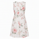 Round Neck Sleeveless Shift Floral Dress