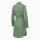 Green Collared Belted Button Shirt Dress