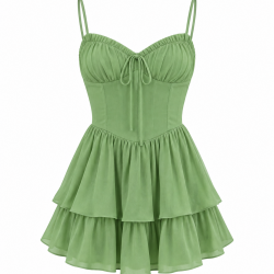 Mini Green Women's Dress
